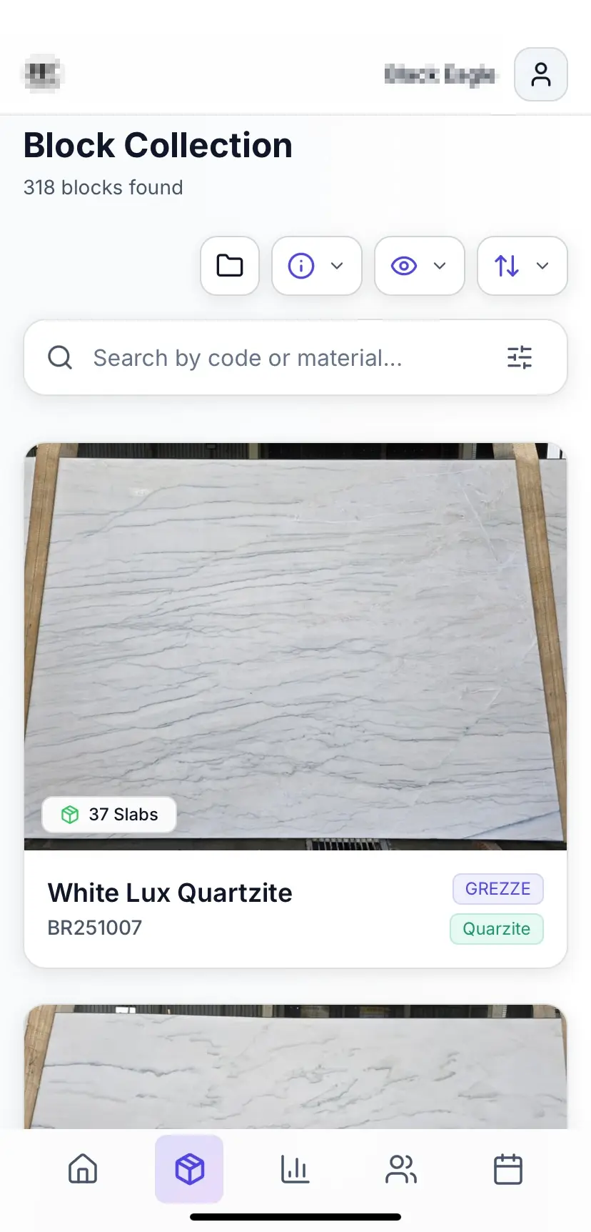 iBlocky App Mobile - Gestione magazzino marmo